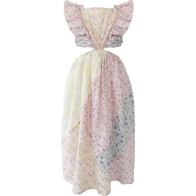 Marilyn Cutout Back Tie Maxi Dress, Multicolor - Dresses - 1