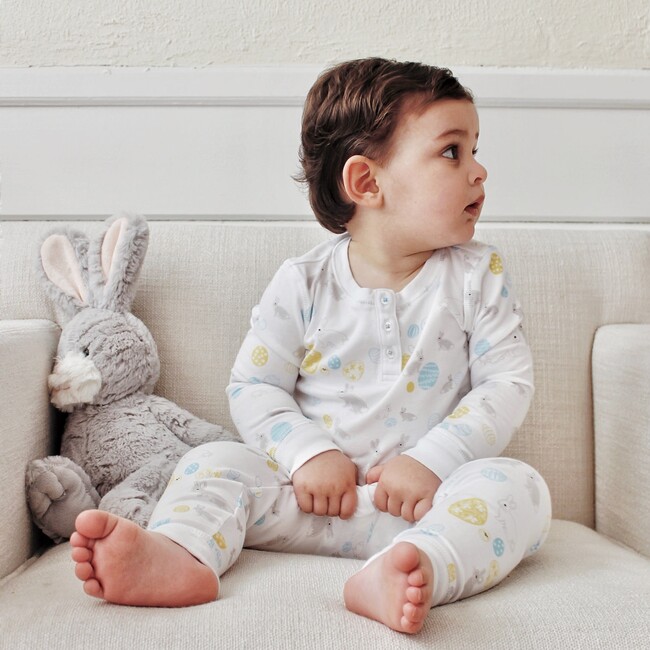 Long Pajamas, Easter Bunnies & Blue Eggs - Pajamas - 2