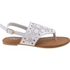 Polo Club Girls Buckle Closure Thong Sandal, White - Sandals - 1 - thumbnail