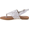 Polo Club Girls Buckle Closure Thong Sandal, White - Sandals - 2