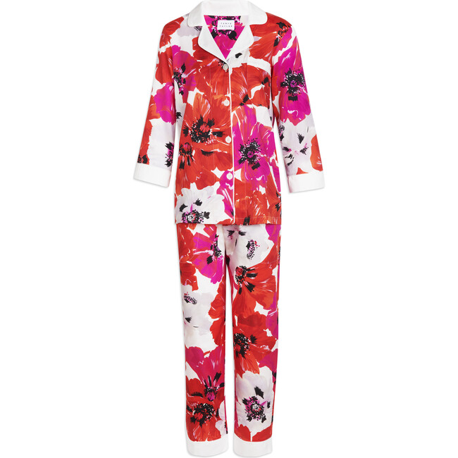Women's Theo Pajama Set, Poppy Print - Pajamas - 1