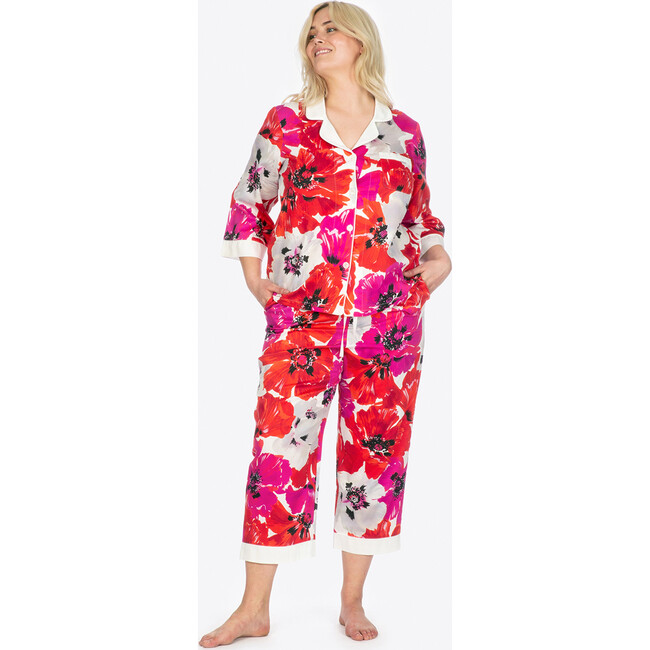 Women's Theo Pajama Set, Poppy Print - Pajamas - 2