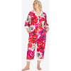 Women's Theo Pajama Set, Poppy Print - Pajamas - 2