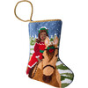 Mini Dashing Through The Snow Stocking, Blue - Stockings - 1 - thumbnail