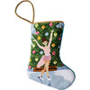 Mini Holiday Grace Ice Skater Stocking, Pink - Stockings - 1 - thumbnail