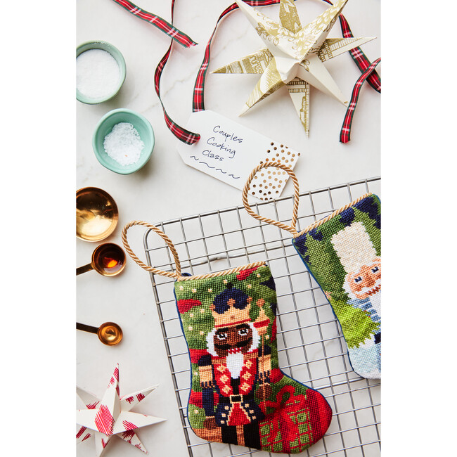 Mini Gifting Nutcracker Stocking, Blue - Stockings - 2