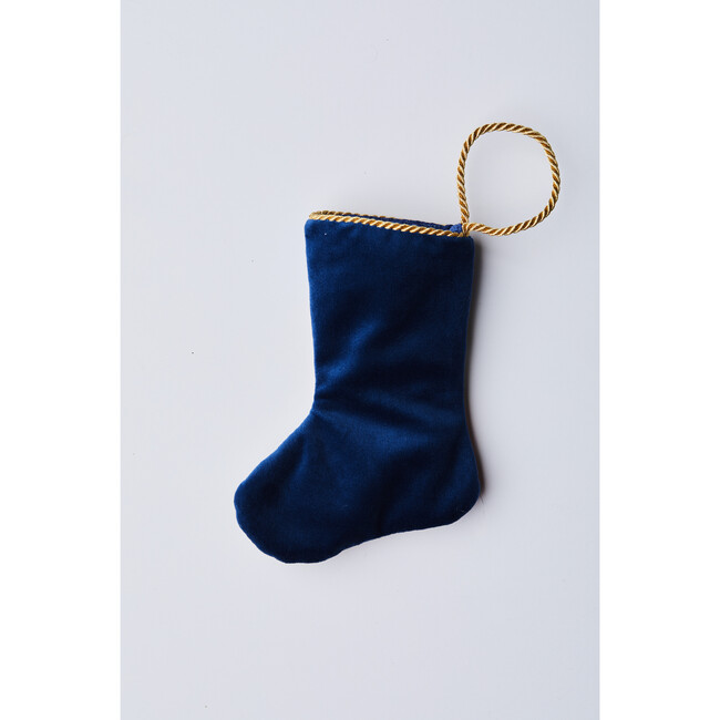 Mini Dashing Through The Snow Stocking, Blue - Stockings - 3