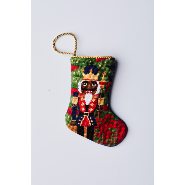Mini Gifting Nutcracker Stocking, Blue - Stockings - 4