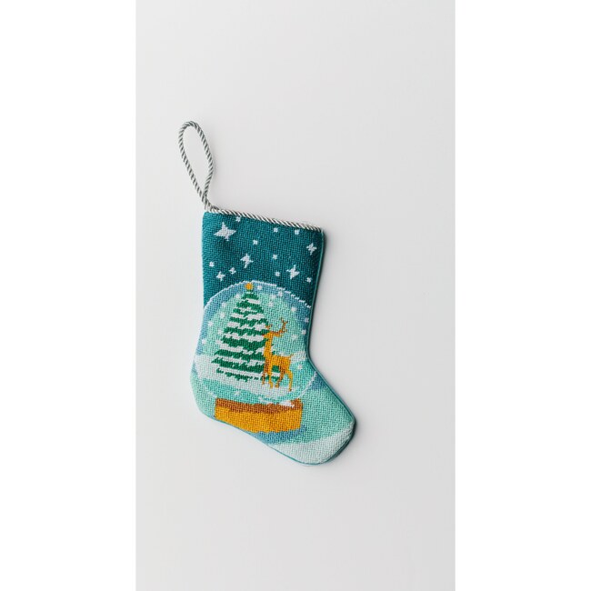 Mini Let It Snow Stocking, Turquoise - Stockings - 4