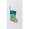 Mini Let It Snow Stocking, Turquoise - Stockings - 4 - thumbnail