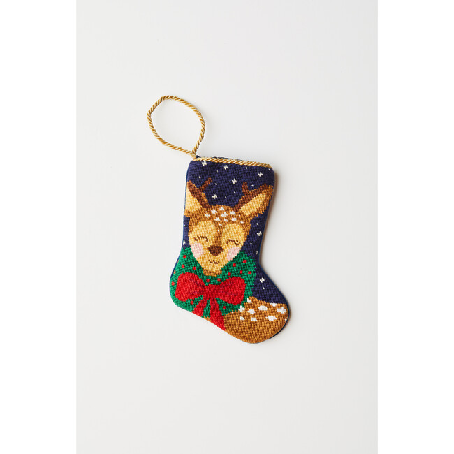 Mini Dasher the Fun Reindeer Stocking, Blue - Stockings - 5