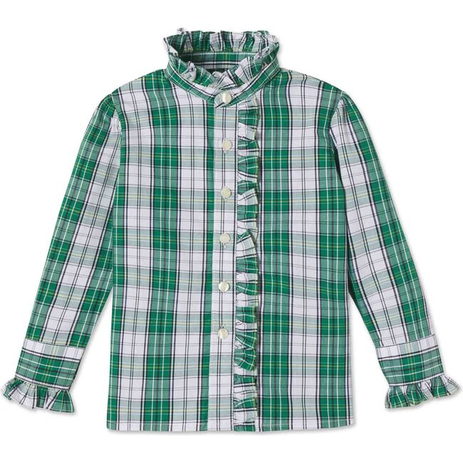 Ginny Ruffle Front Button Down, Mckinley Plaid