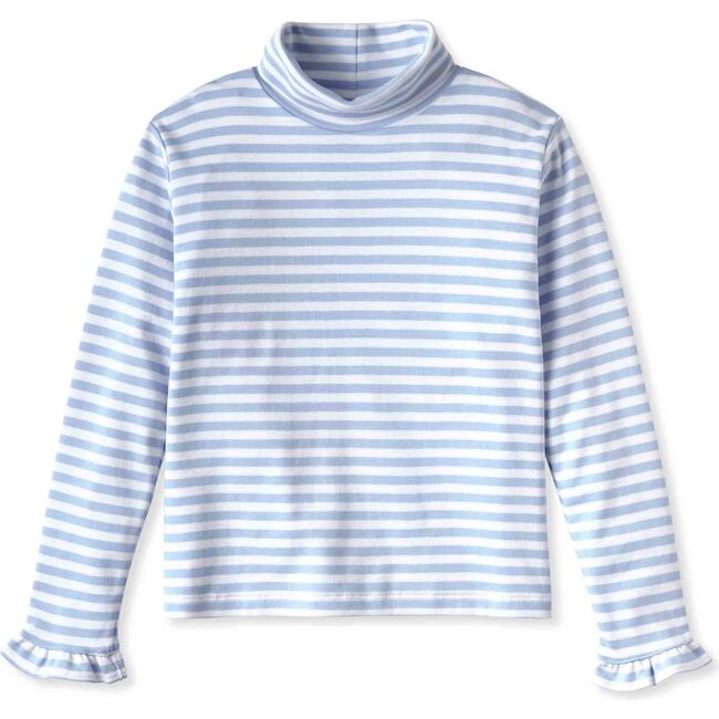 Eloise Turtleneck, Blue Bell with White - Shirts - 1