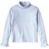 Eloise Turtleneck, Blue Bell with White - Shirts - 1 - thumbnail