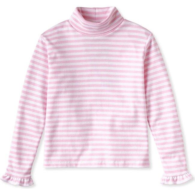 Eloise Turtleneck, Lilly's Pink with White - Shirts - 1
