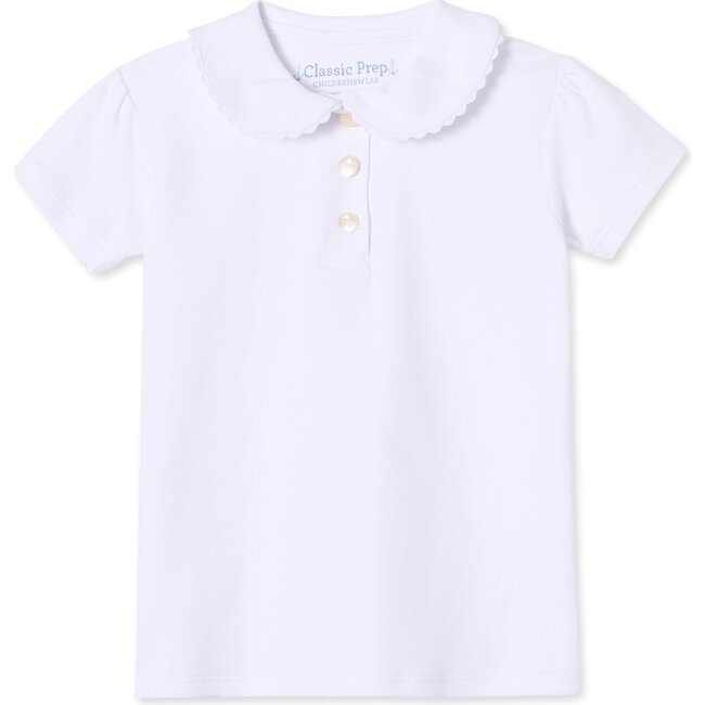 Short Sleeve Sarah Polo, Bright White - Shirts - 1
