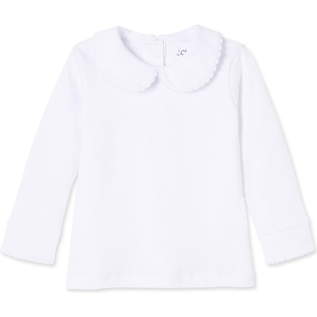 Long Sleeve Isabelle Peter Pan Shirt, Bright White