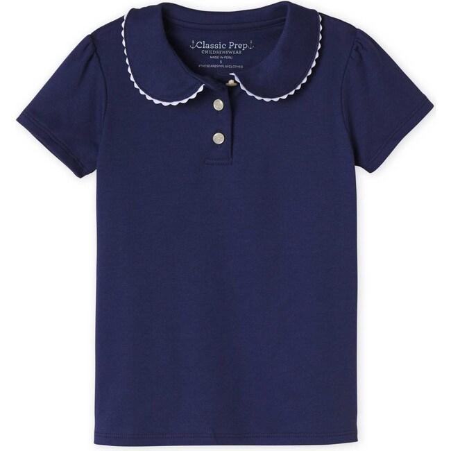 Short Sleeve Sarah Polo, Blue Ribbon