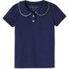Short Sleeve Sarah Polo, Blue Ribbon - Shirts - 1 - thumbnail