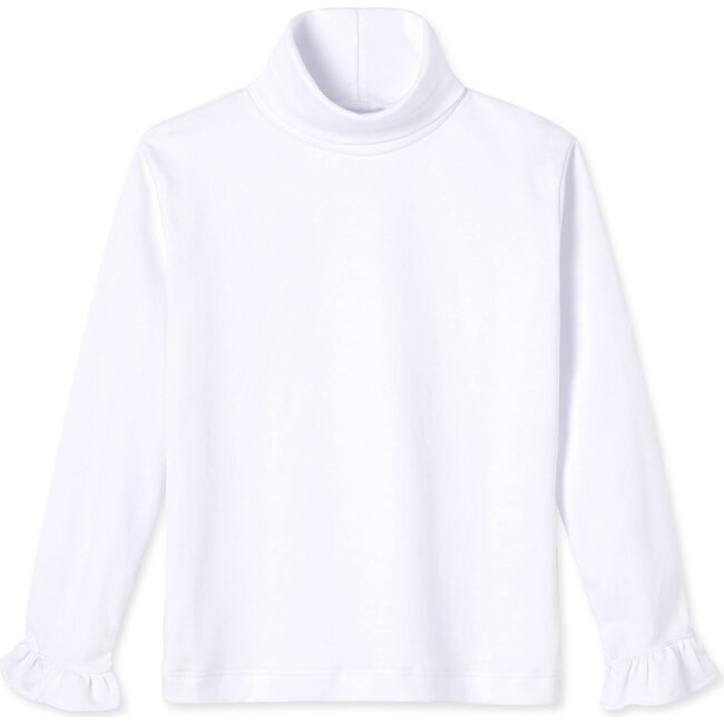 Eloise Solid Turtleneck, Bright White - Shirts - 1