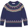 Riley Fair Isle Pullover, Blue Ribbon - Sweaters - 1 - thumbnail