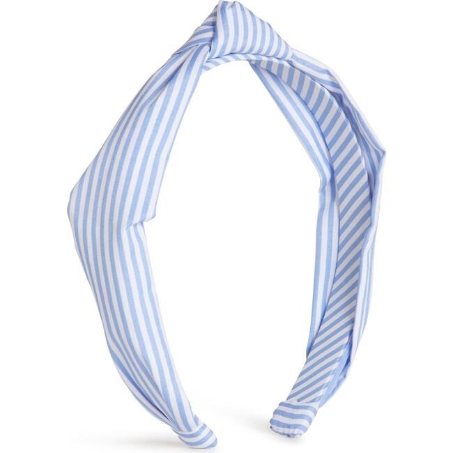 Knot Headband, Blue Yonder Stripe - Hair Accessories - 1