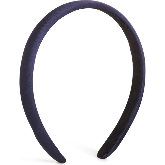 Satin Headband, Blue Ribbon
