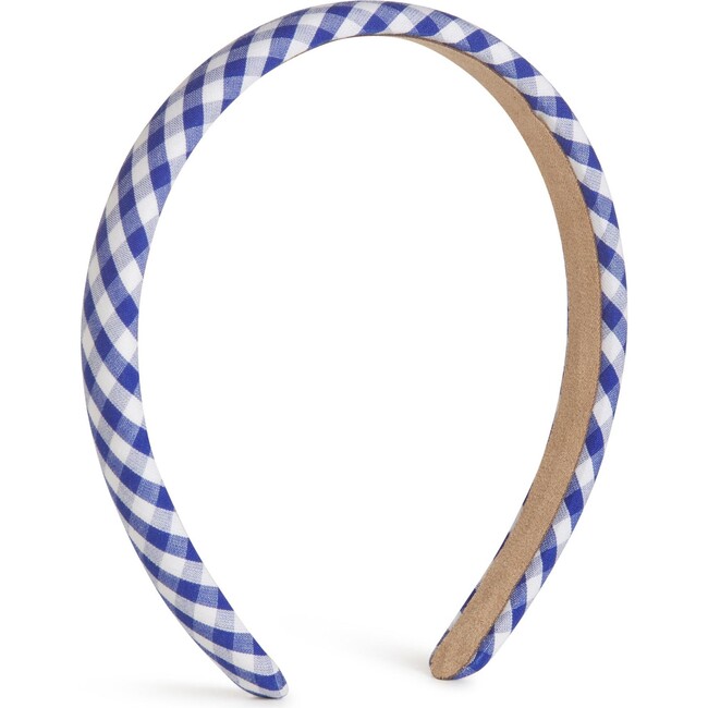 Headband, Bright Blue Gingham