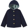 Aspen Hooded Jacket, Blue Ribbon - Coats - 1 - thumbnail
