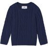 Fishers Cable Knit Sweater, Blue Ribbon - Sweaters - 1 - thumbnail