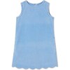 Piper Washed Cord Scallop Dress, Blue Yonder - Dresses - 1 - thumbnail