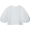 Rosa Balloon Mid Sleeve Shirt, White - Shirts - 1 - thumbnail