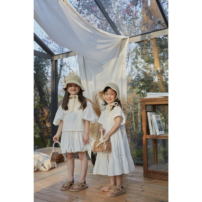 Grace 3 Tier T-Shirt Dress, White - Dresses - 3