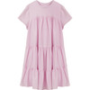 Grace 3 Tier T-Shirt Dress, Pink Tulle - Dresses - 1 - thumbnail