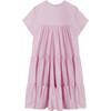 Grace 3 Tier T-Shirt Dress, Pink Tulle - Dresses - 2 - thumbnail