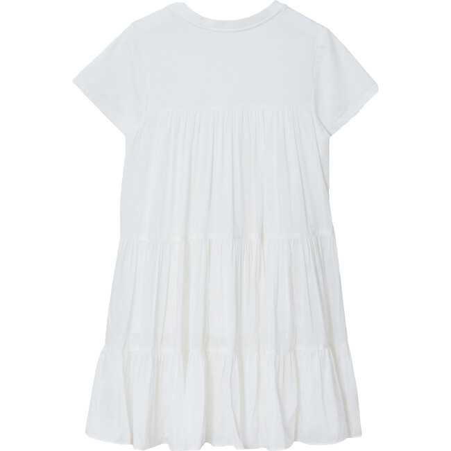 Grace 3 Tier T-Shirt Dress, White - Dresses - 5