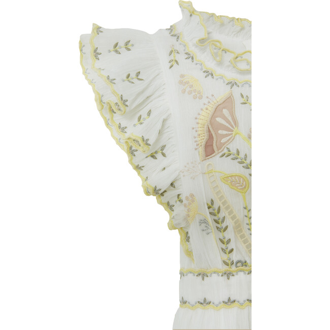 River Crinkle Embroidery Jumpsuit, White - Rompers - 6