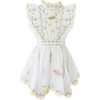 Audrey Crinkle Embroidery Dress, White - Dresses - 1 - thumbnail