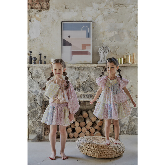 Emma Butterfly Sleeve Mini Dress, Multicolor - Dresses - 2