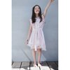 Audrey Crinkle Embroidery Dress, Ballet Pink - Dresses - 3 - thumbnail