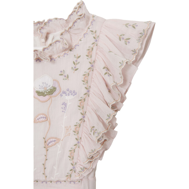 River Crinkle Embroidery Jumpsuit, Ballet Pink - Rompers - 7