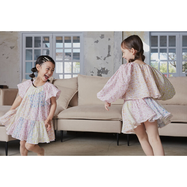 Emma Butterfly Sleeve Mini Dress, Multicolor - Dresses - 3