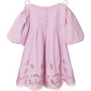 Anita Balloon Sleeve Broderie Mini Dress, Pink Tulle - Dresses - 6 - thumbnail