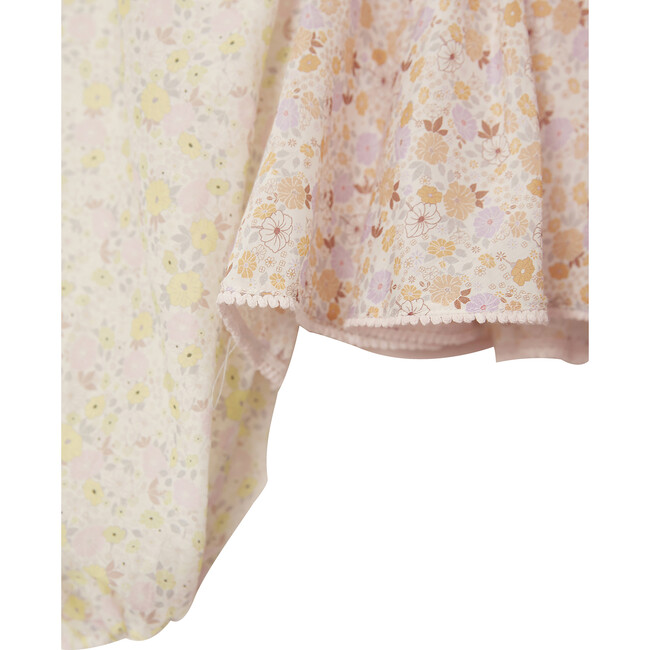 Juliet Bubble Long Sleeve Crop Top, Multicolor - Blouses - 8