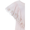 Anne Flare Sleeve Embroidery T-Shirt, Ballet Pink - Tees - 3 - thumbnail