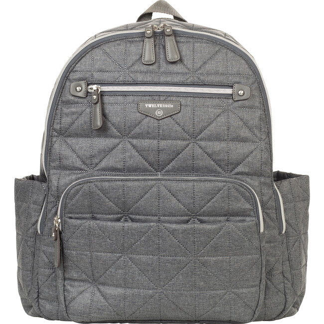 Quilted Companion Diaper Backpack, Grey