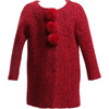 Wool Coat, Red - Coats - 1 - thumbnail
