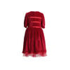 Velvet Party Dress, Red - Dresses - 2