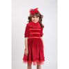 Velvet Party Dress, Red - Dresses - 3