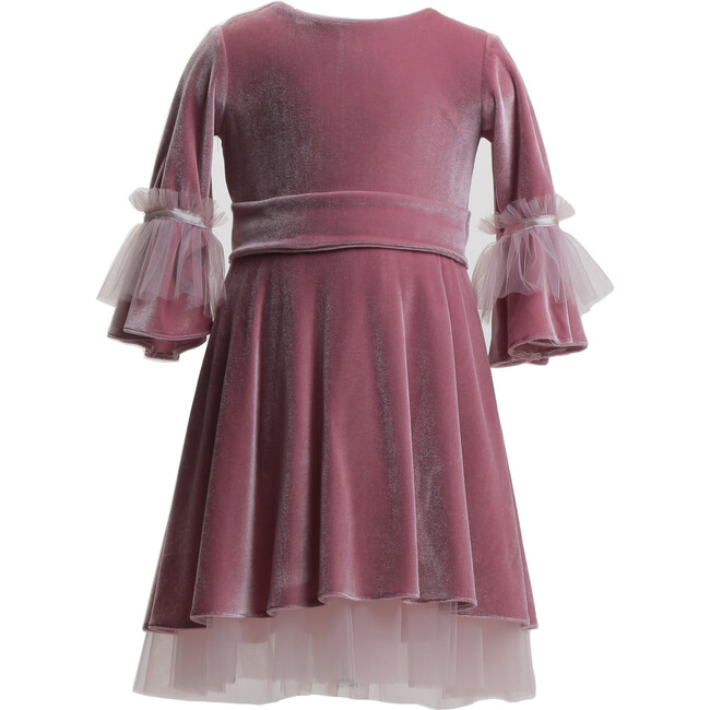 Velvet Dress, Royal Pink - Dresses - 1